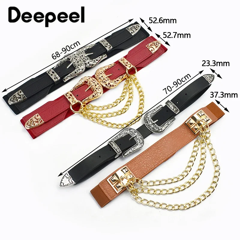 4*68 см, женские эластичные ремни с двойной пряжкой - Фотография_3