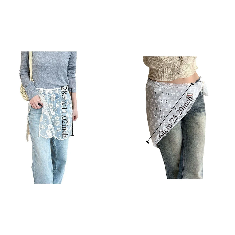 Универсальная милая кружевная полуюбка y2k - Фотография_6