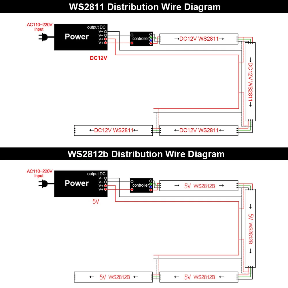 Ws2812b ws2811 ws2813 ws2815 светодиодная - Фотография_6