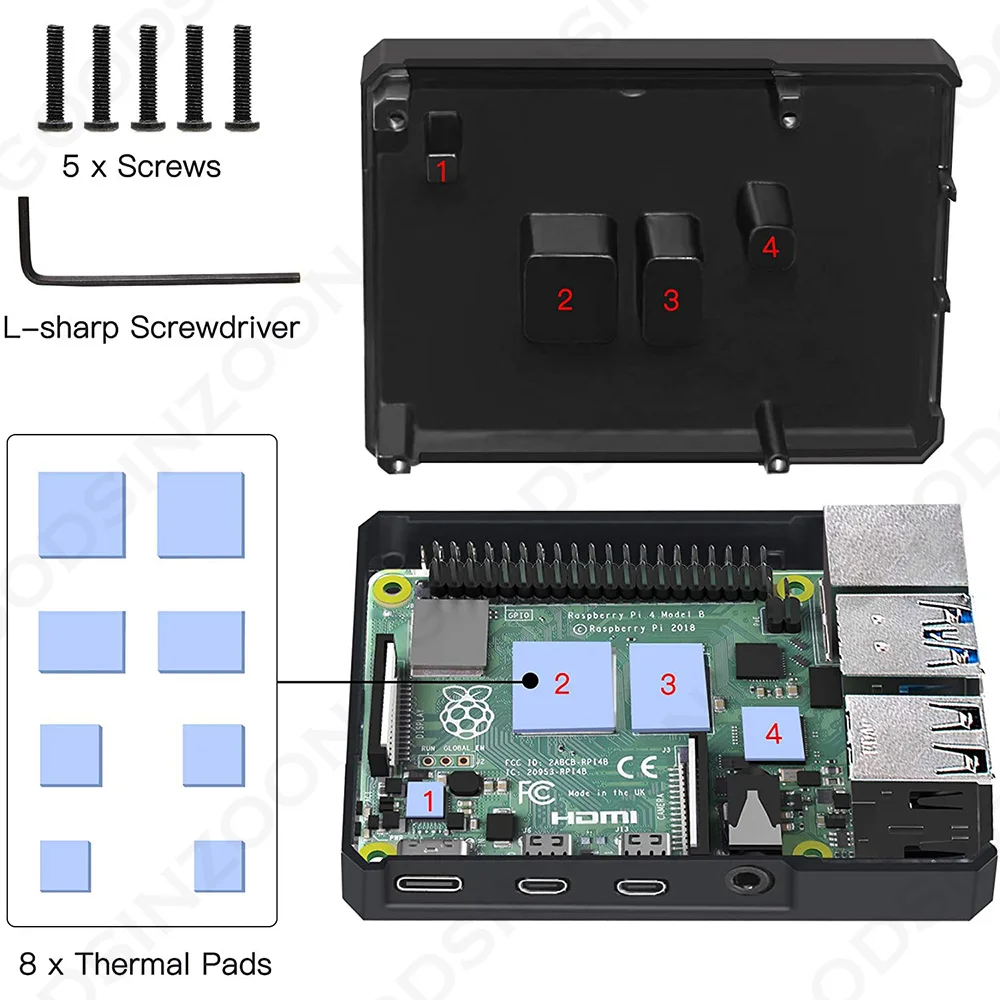 Алюминиевый корпус raspberry pi 4 - Фотография_6