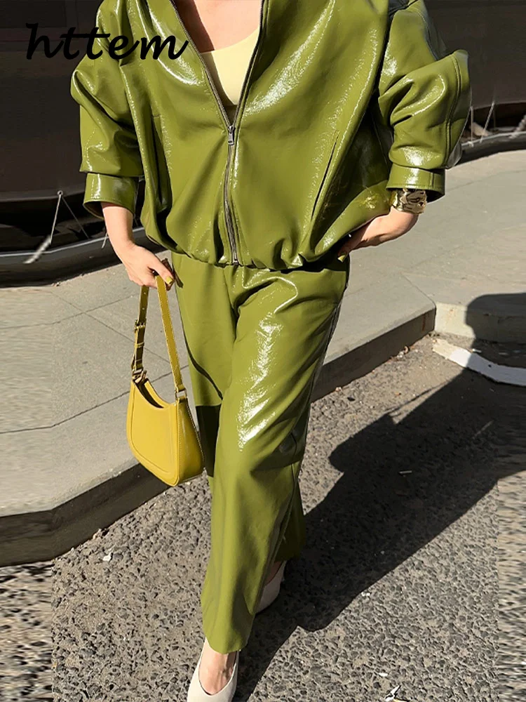 Уличные кожаные куртки на молнии - Фотография_2