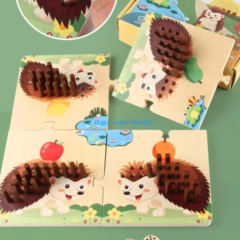 090b hedgehog game fine motor skill toy tabletop семейная игра для дома - Фотография_3