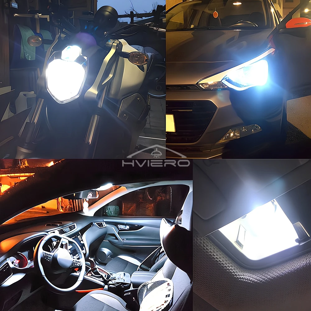 Стеклянные светодиодные автомобильные лампы cob w5w 194 t10 - Фотография_3