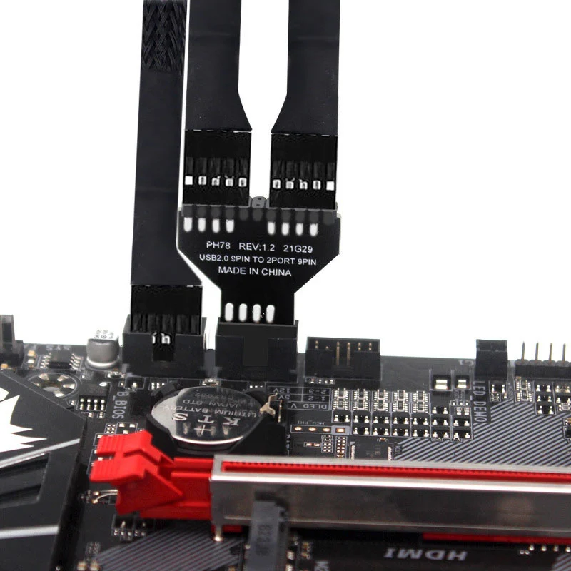 Usb2.0 9-контактный разветвитель 1–2 адаптер sub wiring usb2 - Фотография_4