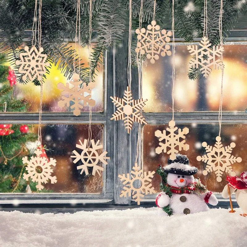 Деревянные украшения в виде снежинок - Фотография_4