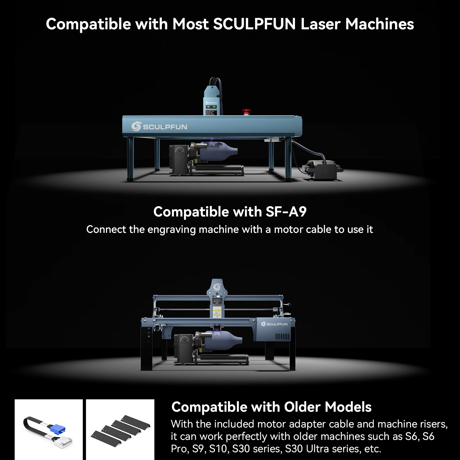 Поворотный патрон sculpfun ra pro для лазерного гравера - Фотография_6