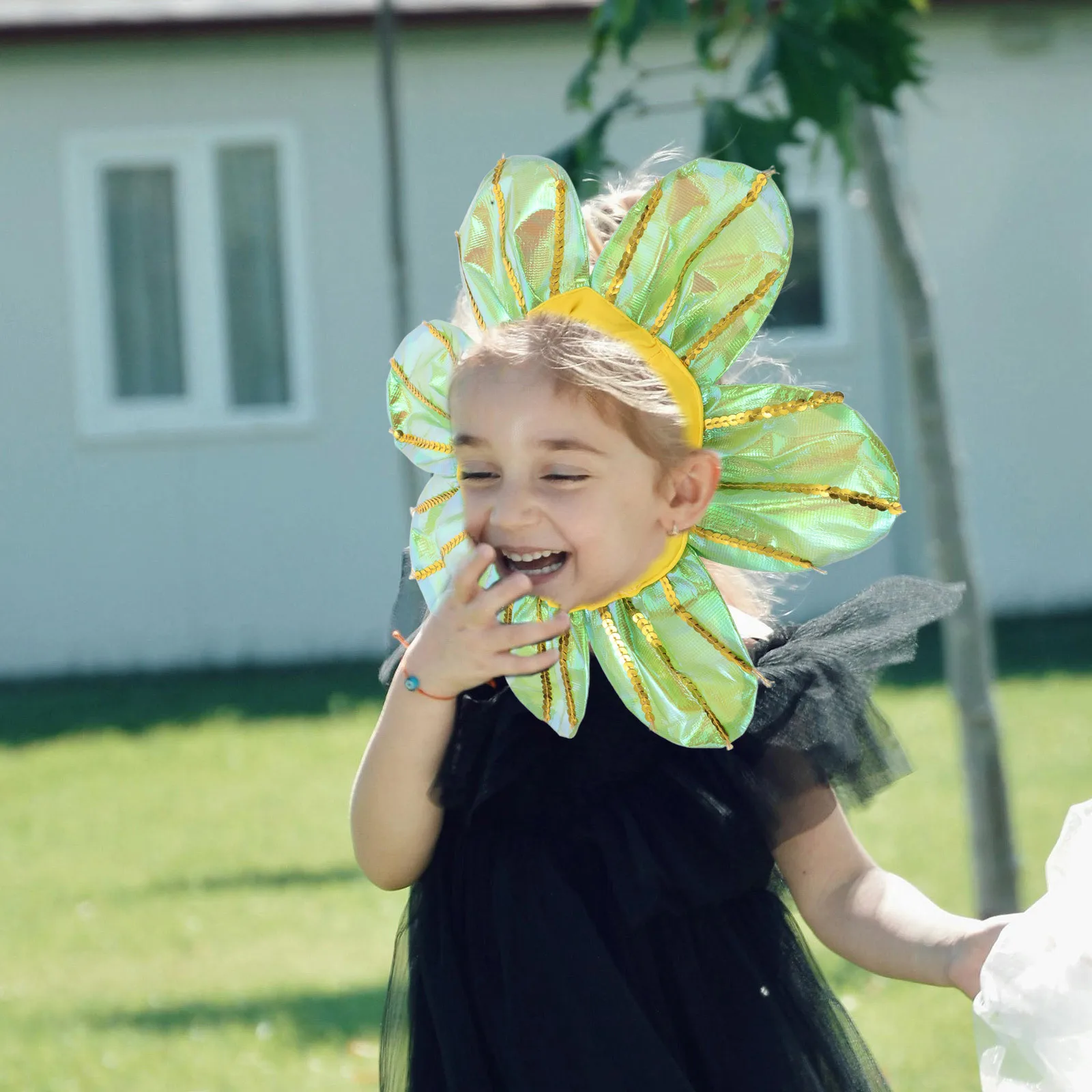 Головной убор с подсолнухом для детей - Фотография_3