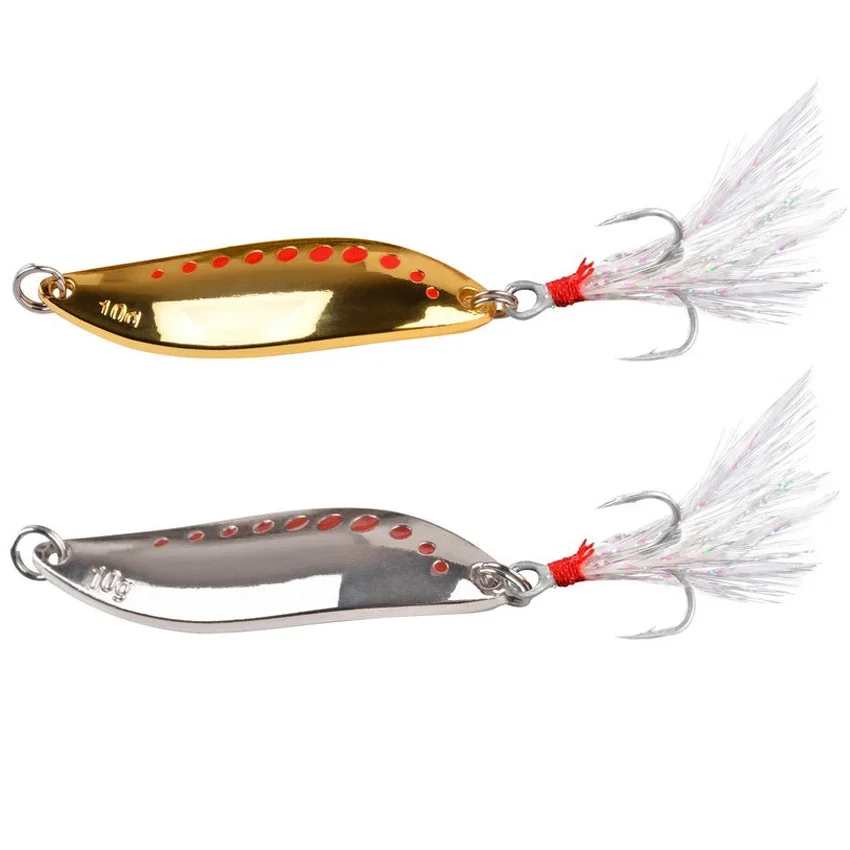 Metal vib leech spinners spoon lures 2