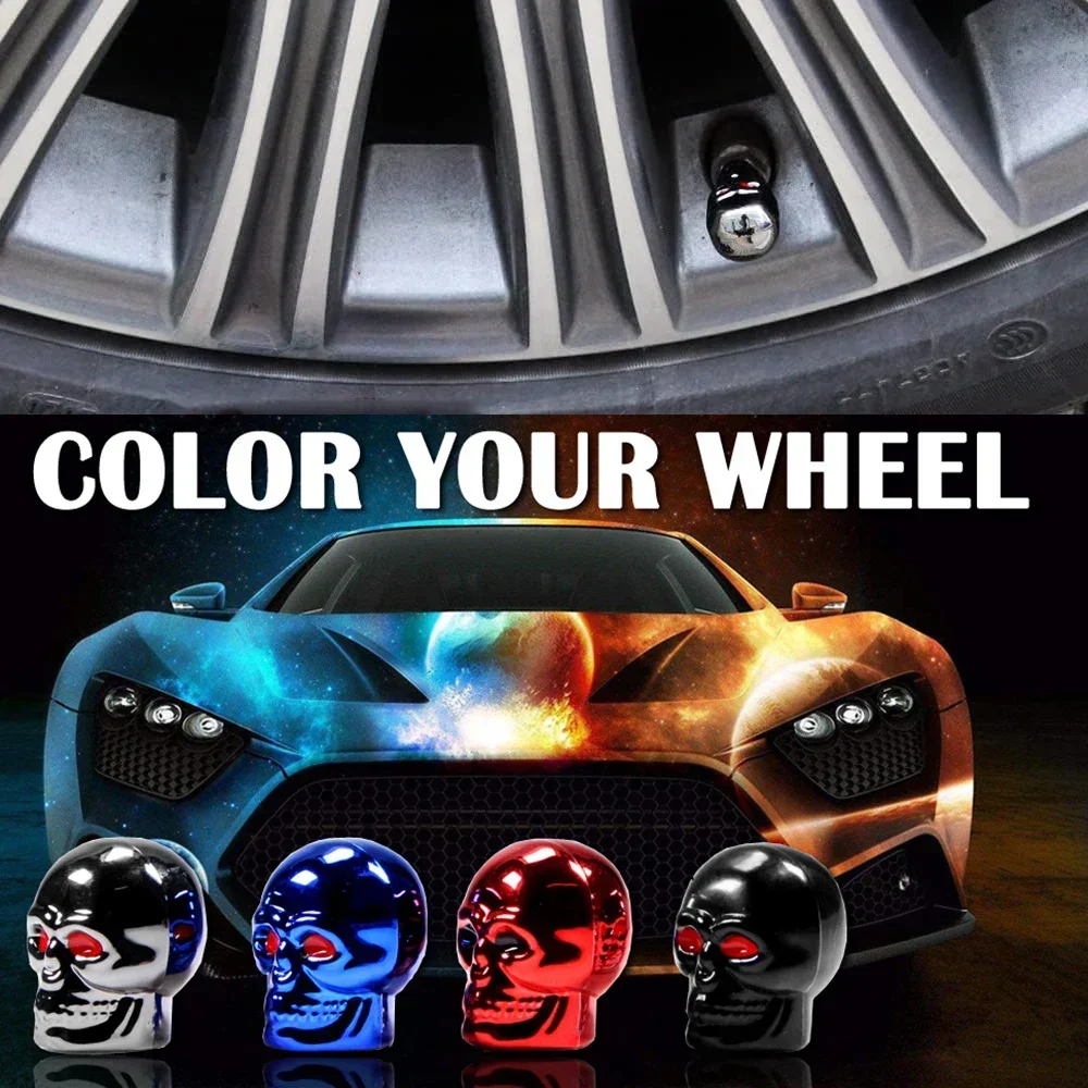 Колпачки для штока клапана с черепом - Фотография_6