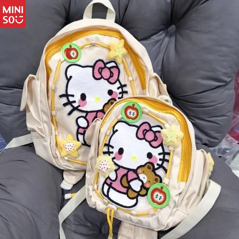 Ретро-рюкзак miniso hello kitty |   мини-сумка в стиле showa - Фотография_6