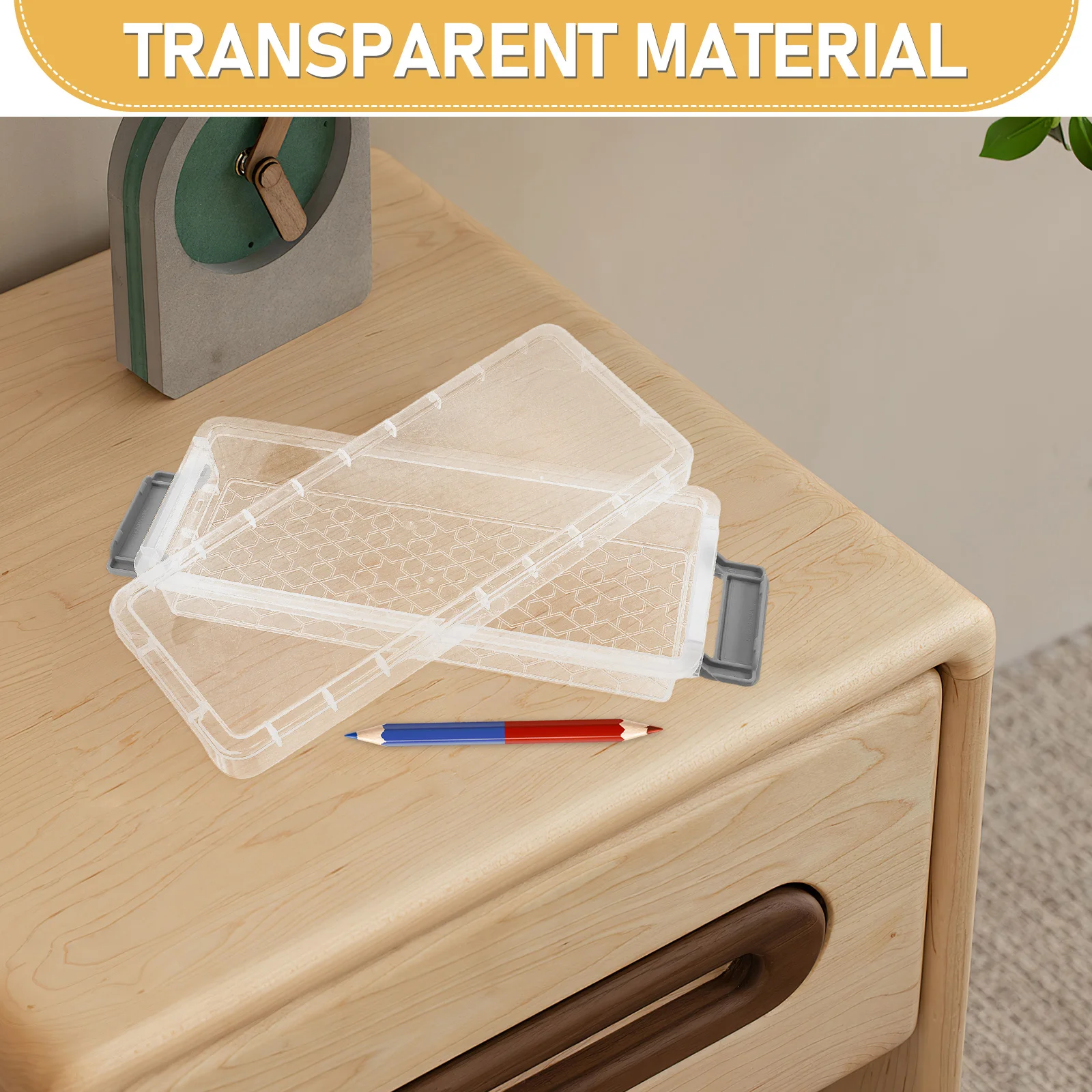 Прозрачный ящик для хранения с крышкой - Фотография_6