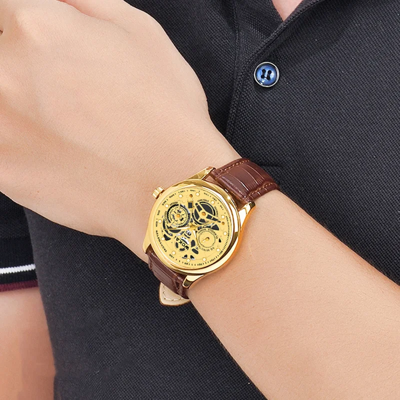 Кожаные деловые кварцевые спортивные - Фотография_2