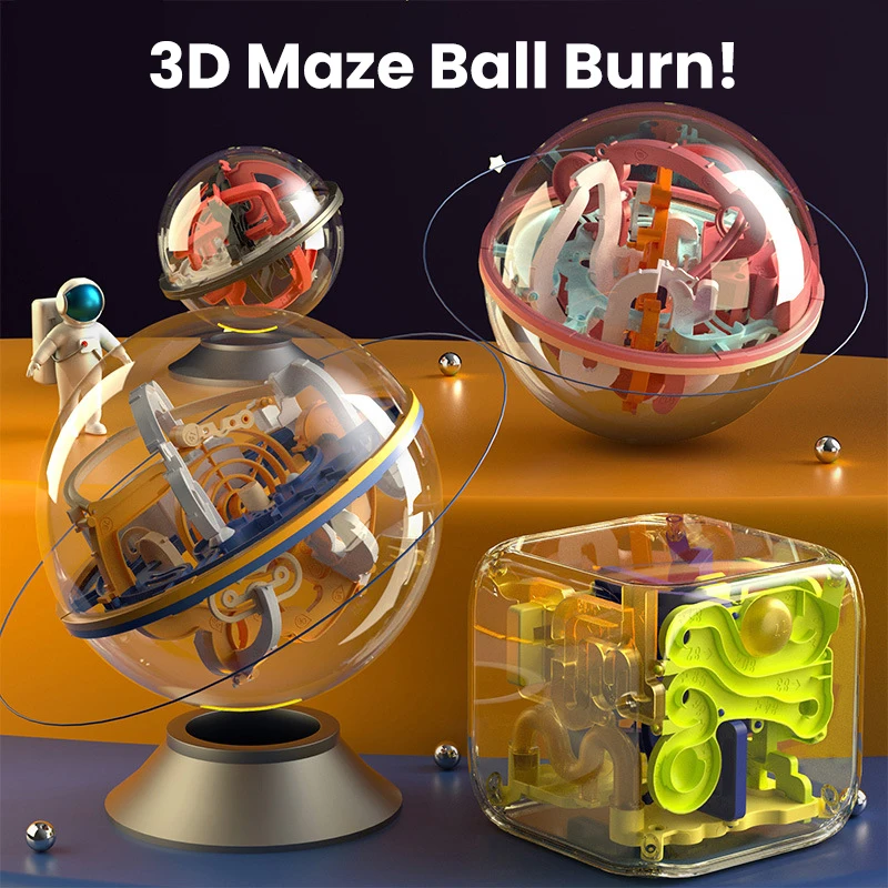 3d головоломка, шар-лабиринт