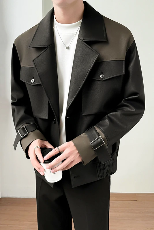 Осенне-зимняя мотоциклетная кожаная куртка - Фотография_6