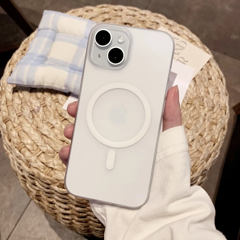 Матовый полупрозрачный магнитный чехол для iphone 17 - Фотография_6