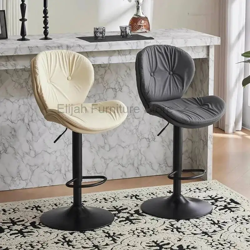 Скандинавские барные стулья из искусственной кожи - Фотография_2