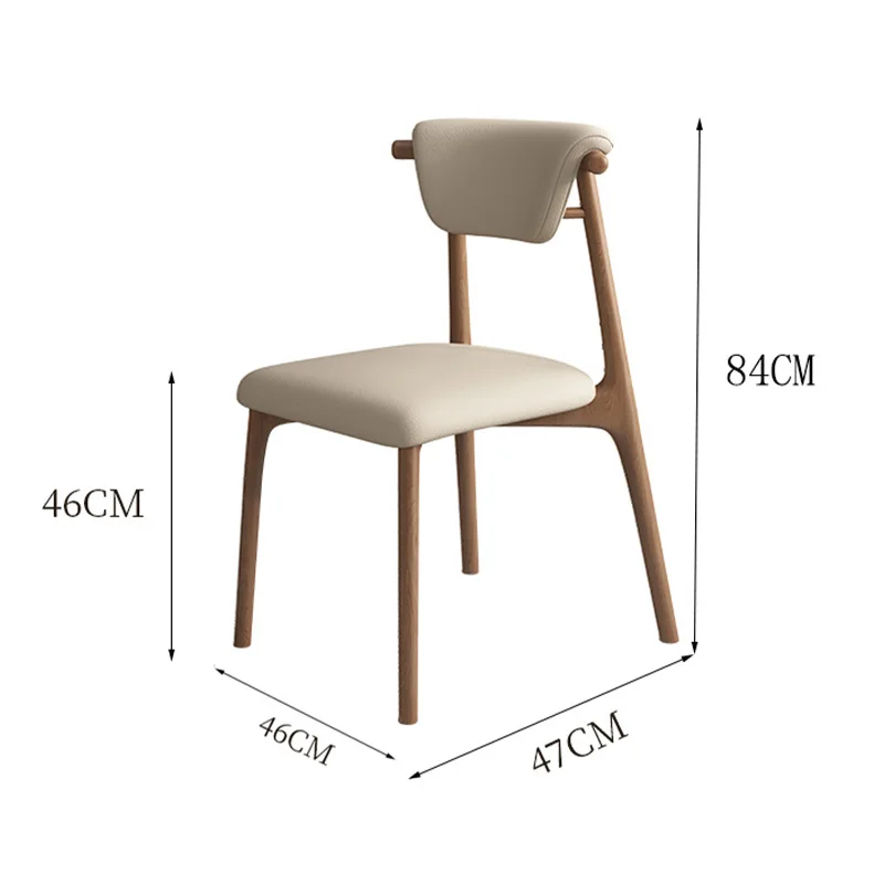 Современные роскошные кожаные обеденные стулья с деревянным каркасом - Фотография_6