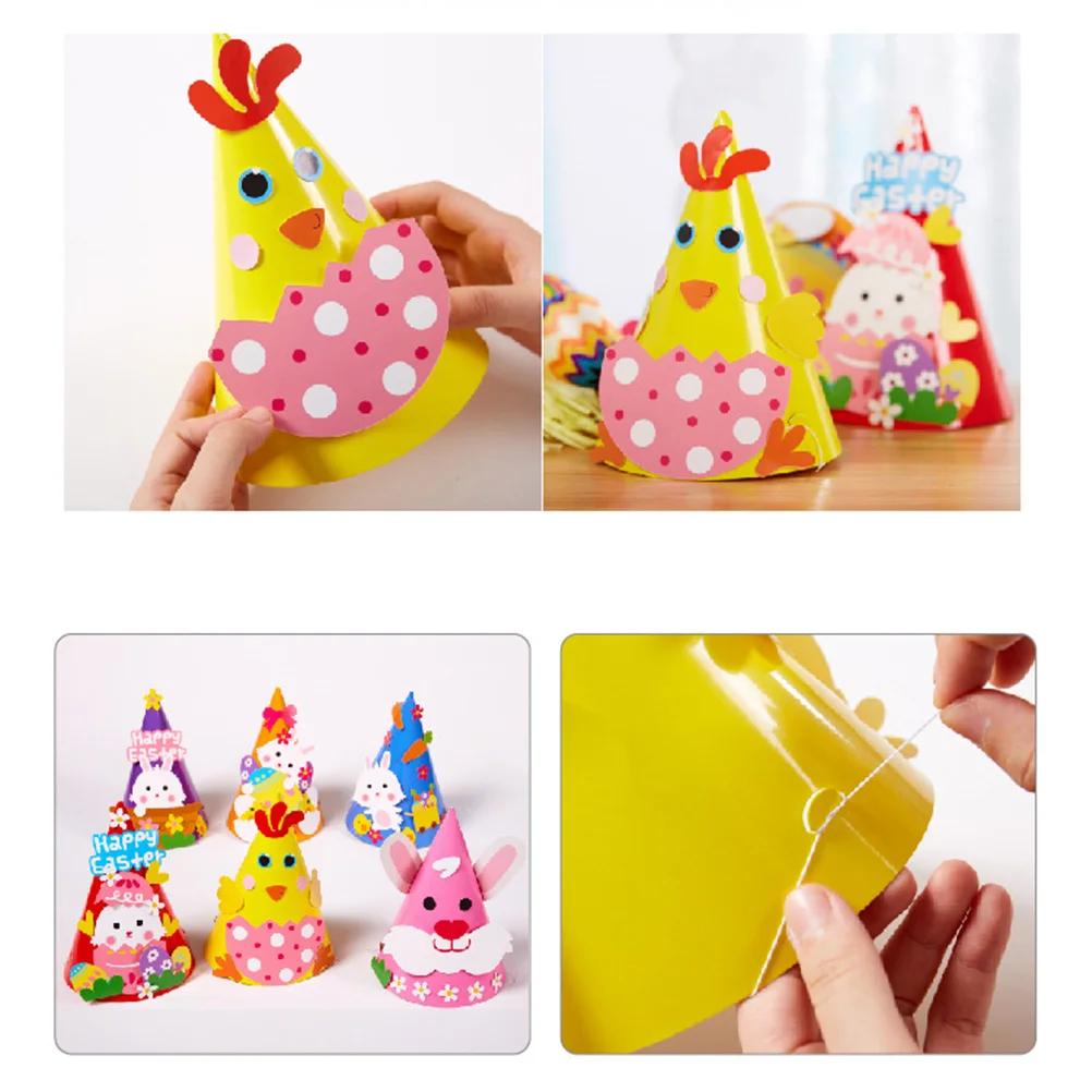 Diy пасхальные бумажные шапки с животными - Фотография_4