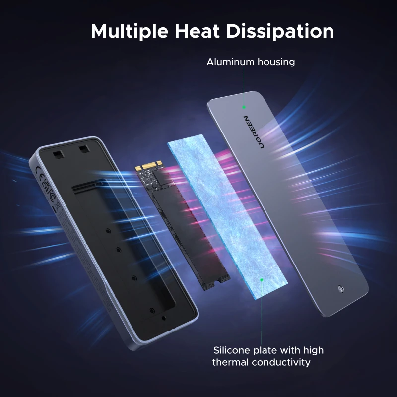 M.2 ssd корпус nvme sata ssd адаптер корпуса usb 3 - Фотография_4