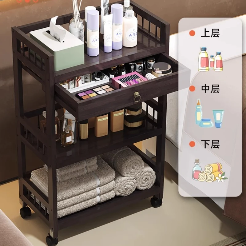 Бамбуковая тележка на колесиках для салона красоты - Фотография_5