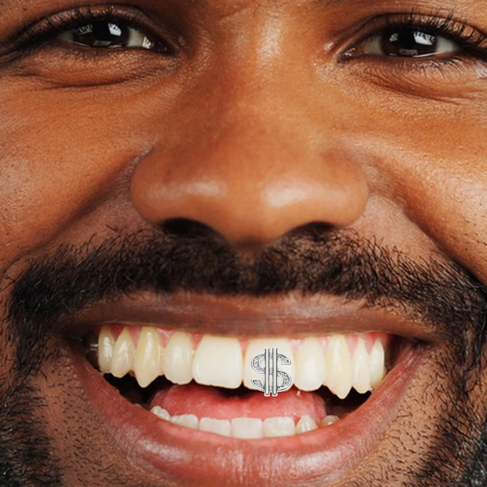 Серебряная кепка с одним зубом в стиле хип-хоп - Фотография_4