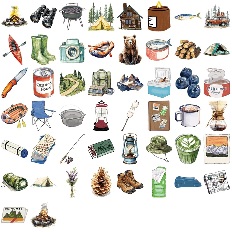 Акварель открытый кемпинг пвх липкая - Фотография_2