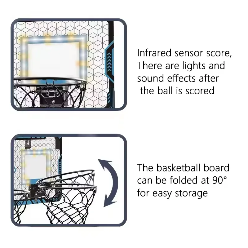 Двухъядерная складная баскетбольная доска из пэт с подсветкой - Фотография_4