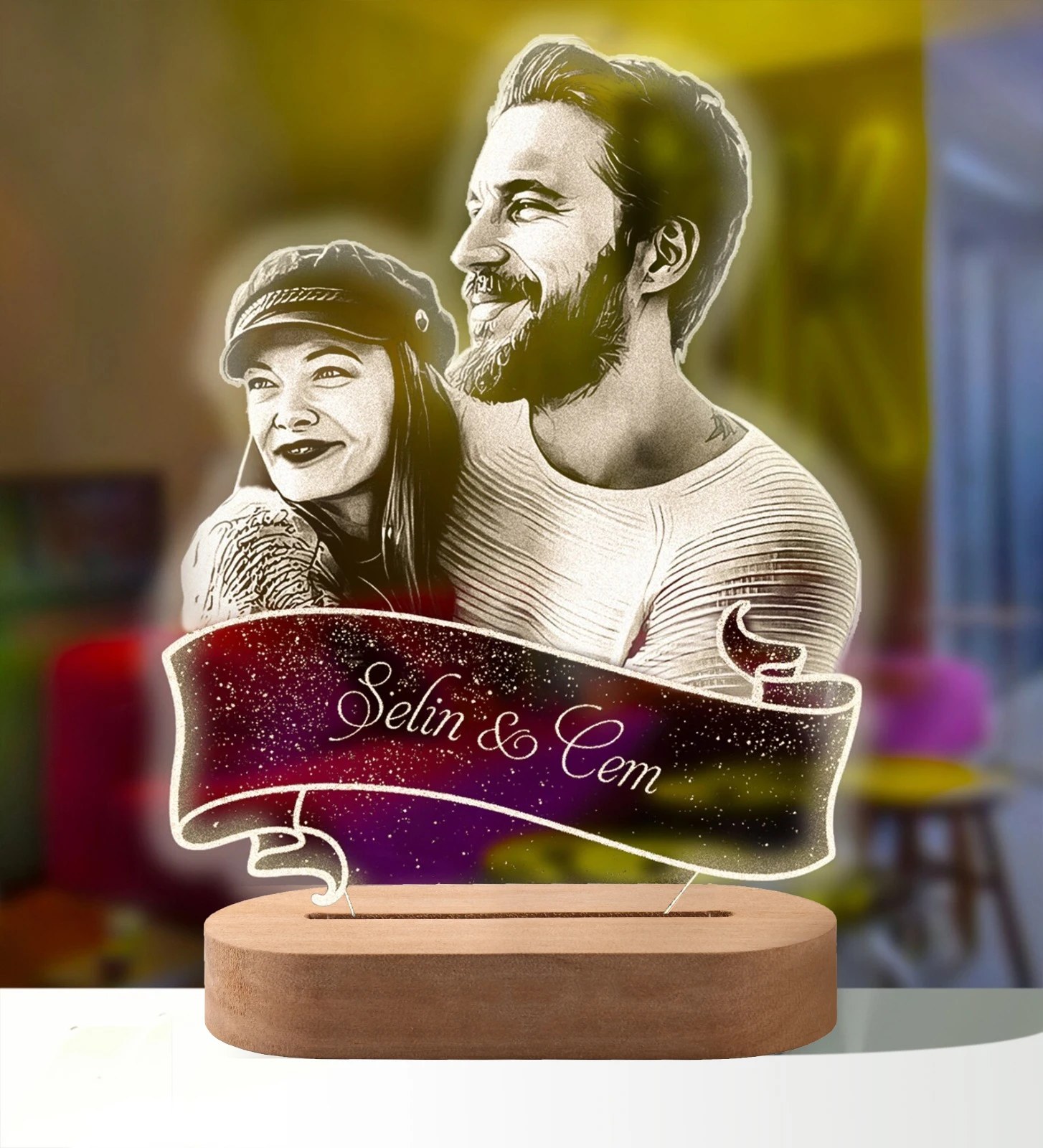 Персонализированная 3d фотолампа