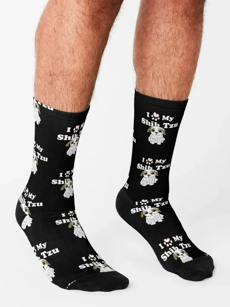 Носки с иллюстрацией собаки ши-тцу - Фотография_3