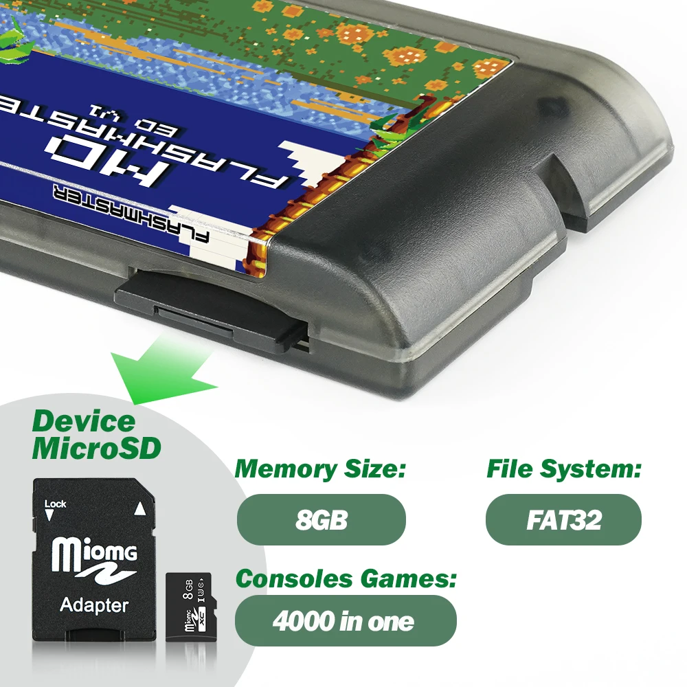 Mega drive v1 4000 в 1 с tf-картой 8 гб - Фотография_2
