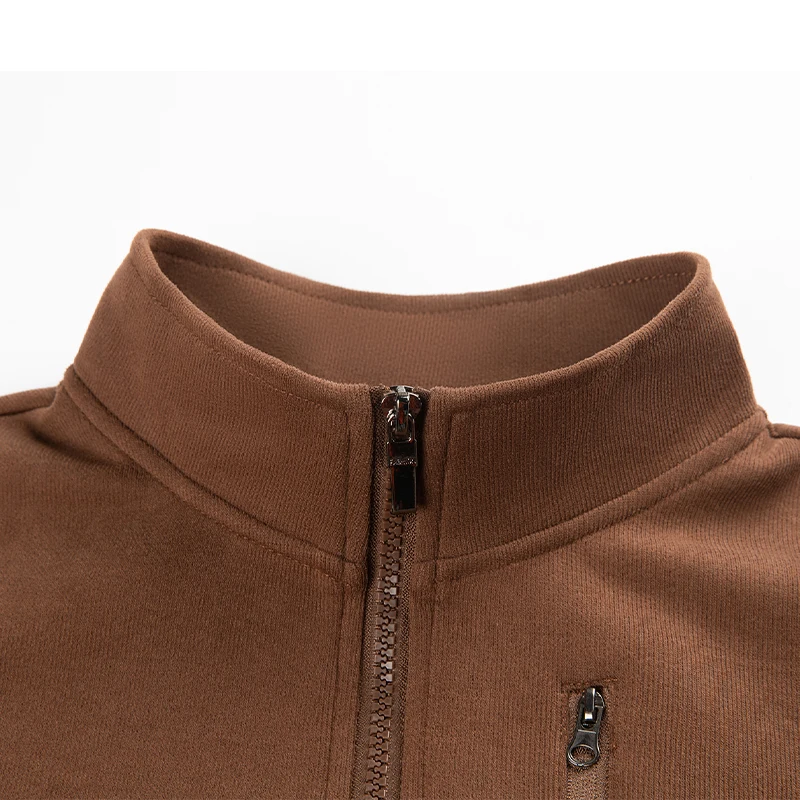 Толстовка на молнии с воротником-стойкой и индивидуальным принтом логотипа - Фотография_3