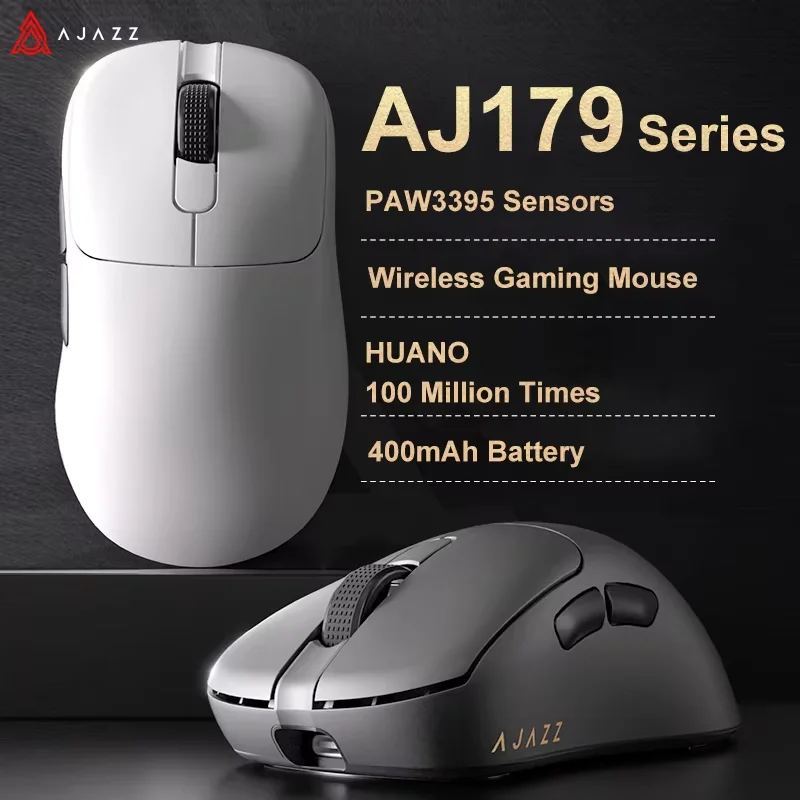 Ajazz aj179 pro paw3395 беспроводная игровая мышь с rgb-зарядной базой