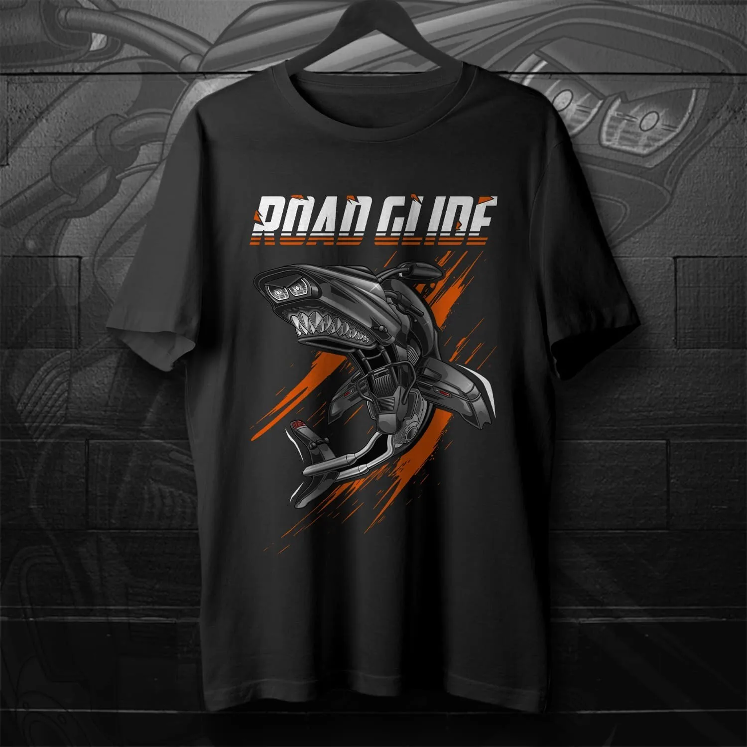 H-d road glide мотоциклетная футболка в стиле акулы - Фотография_4