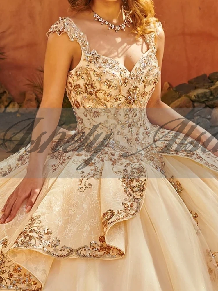 Na257 светлые платья quinceanera - Фотография_4