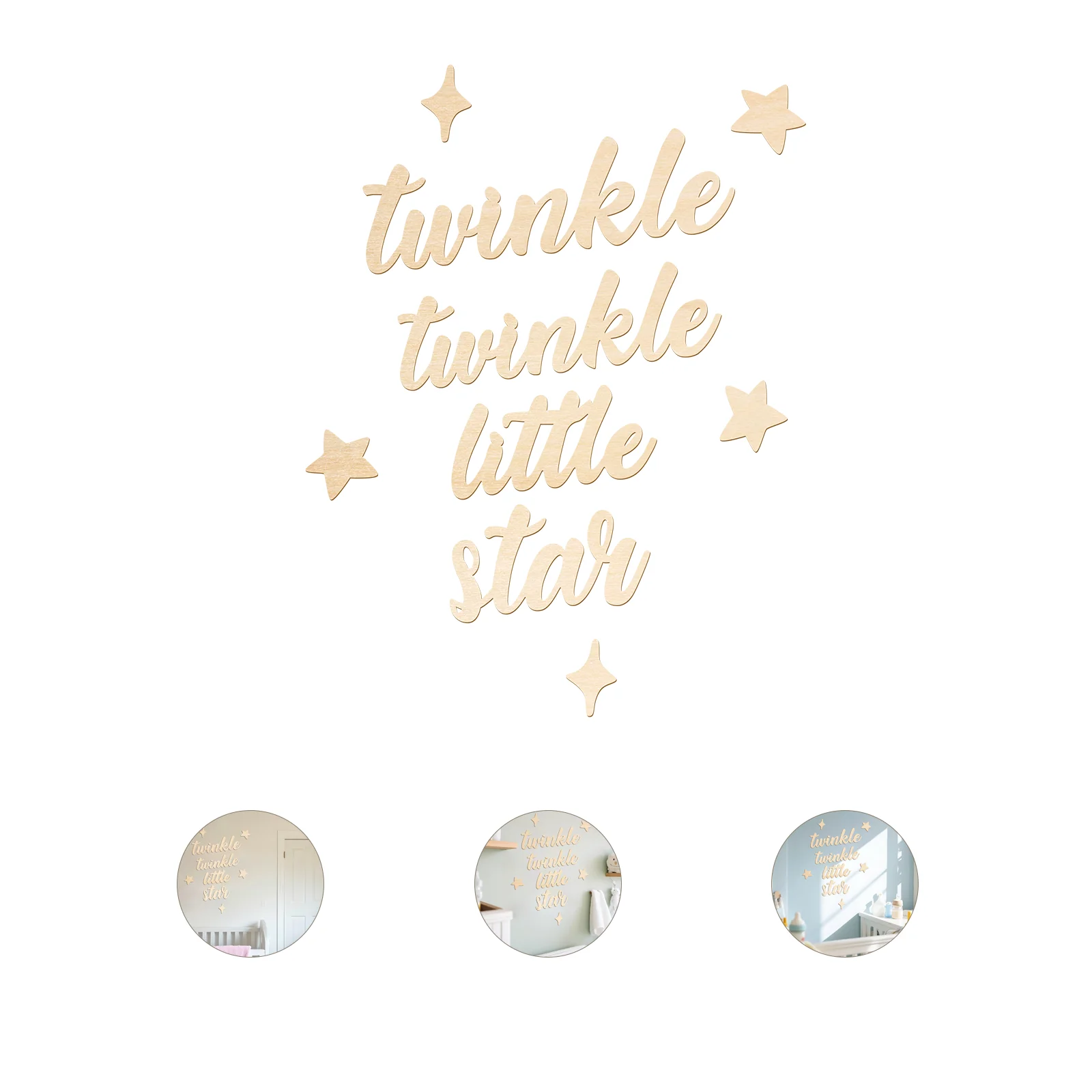 Деревянная вывеска twinkle twinkle little star — декор для детской стен