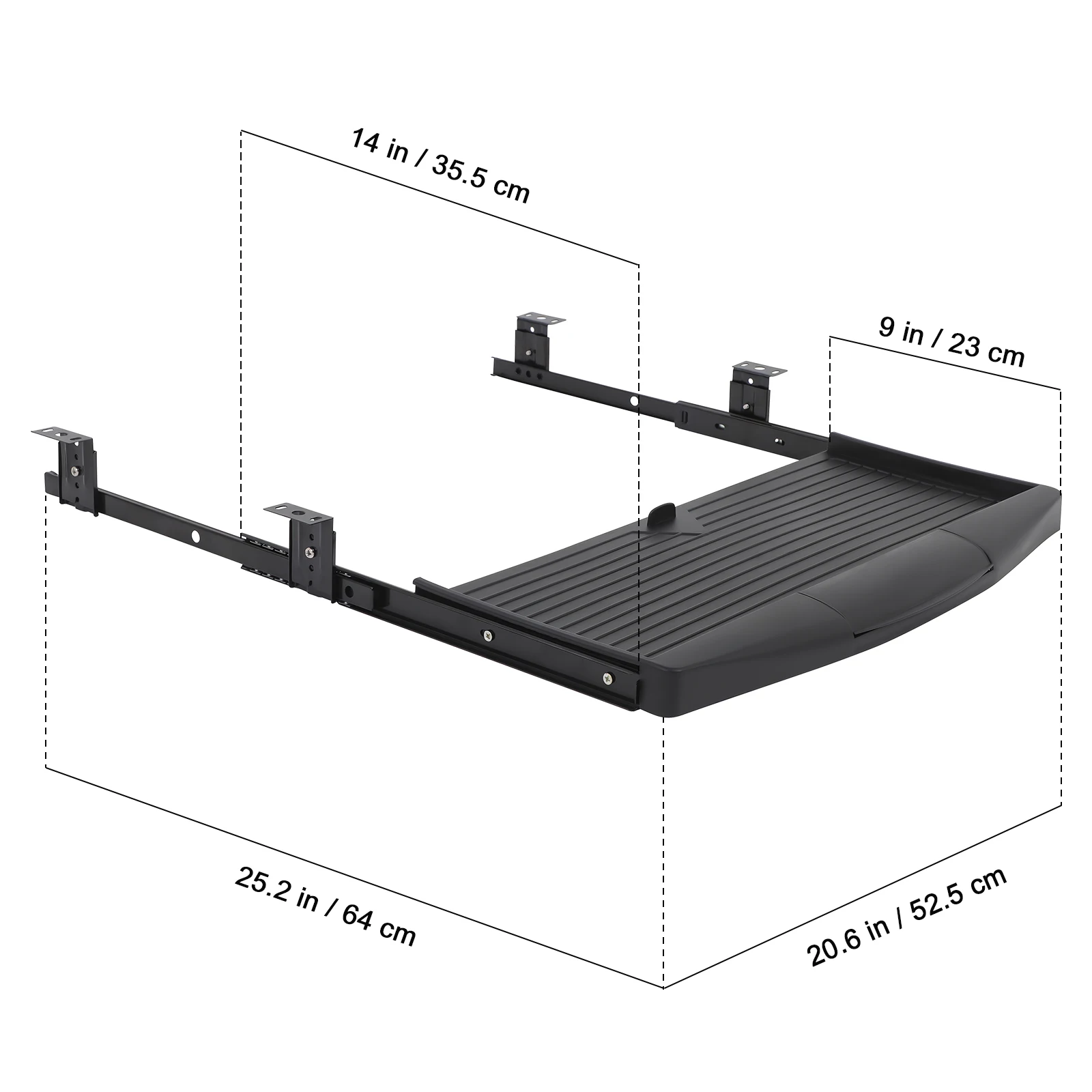 Выдвижная подставка для компьютерной клавиатуры с выдвижным ящиком - Фотография_6