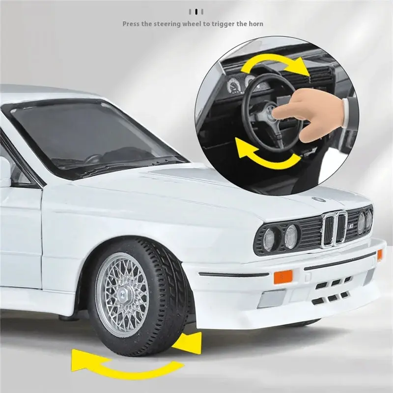 1:24 1988, модель спортивного автомобиля из сплава bmw m3 e30 - Фотография_3