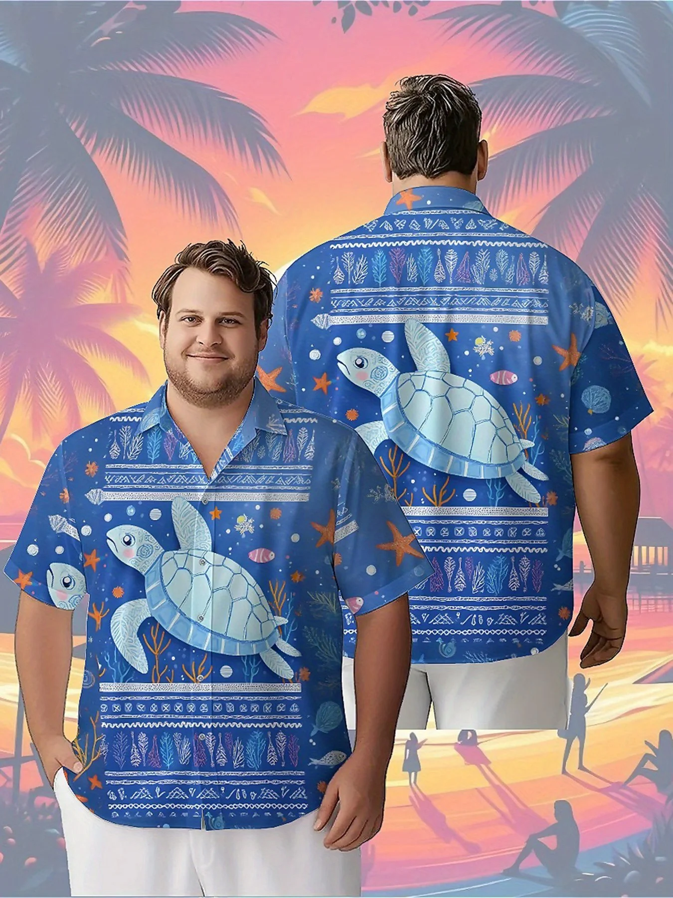 Мужские гавайские рубашки больших