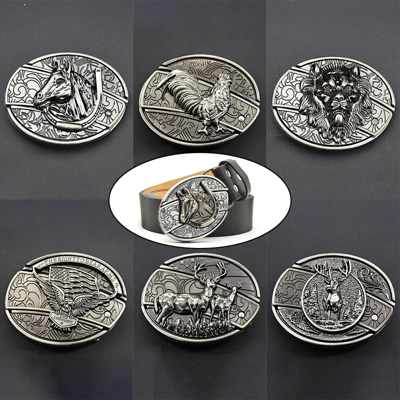 Винтажная металлическая пряжка для ремня для мужчин - Фотография_2