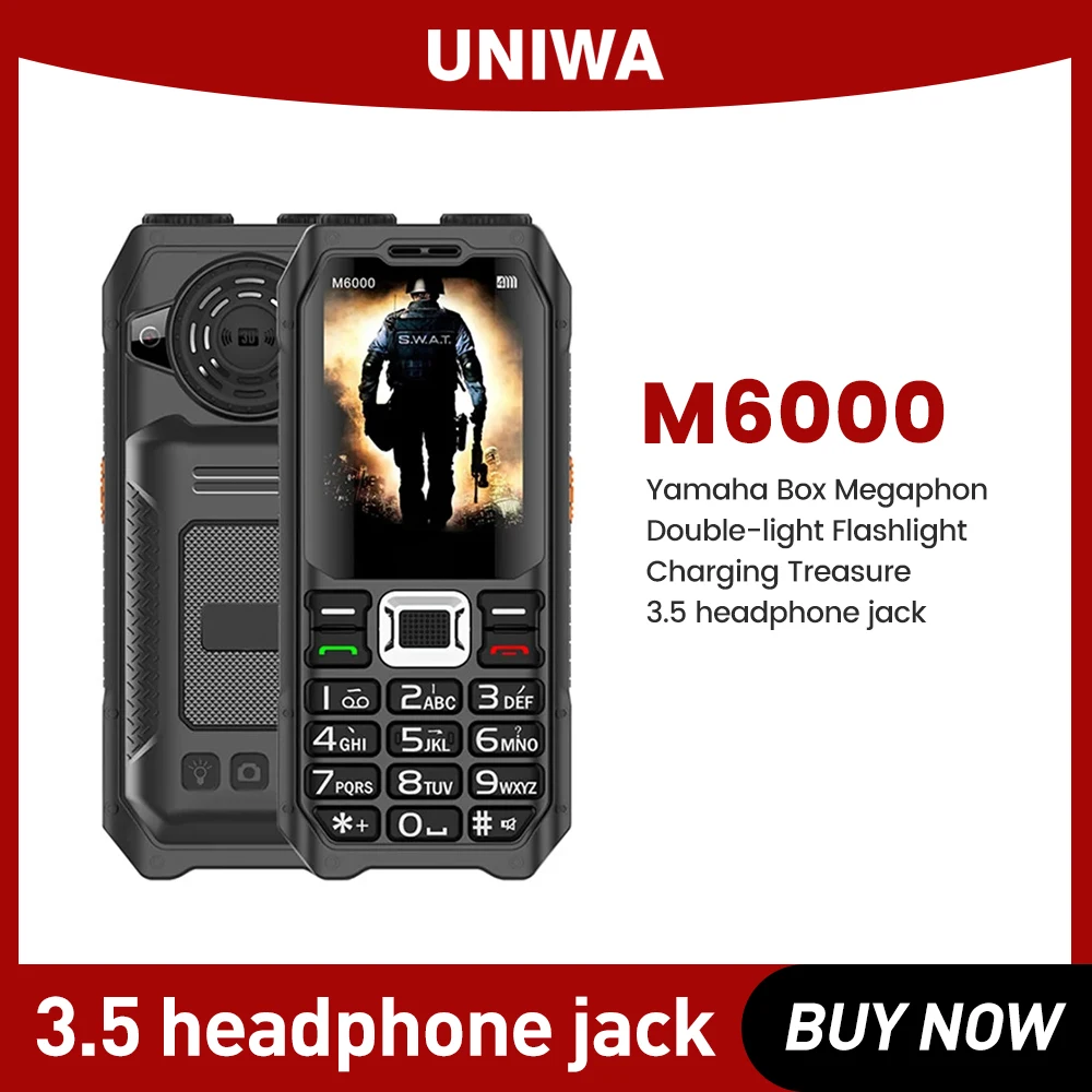 Uniwa m6000 2g функция телефона power bank 2