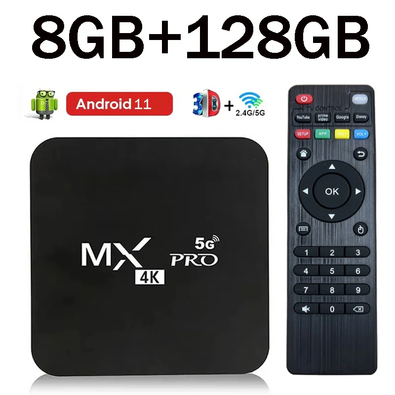 Mx-pro tv box 8 гб 128 гб android