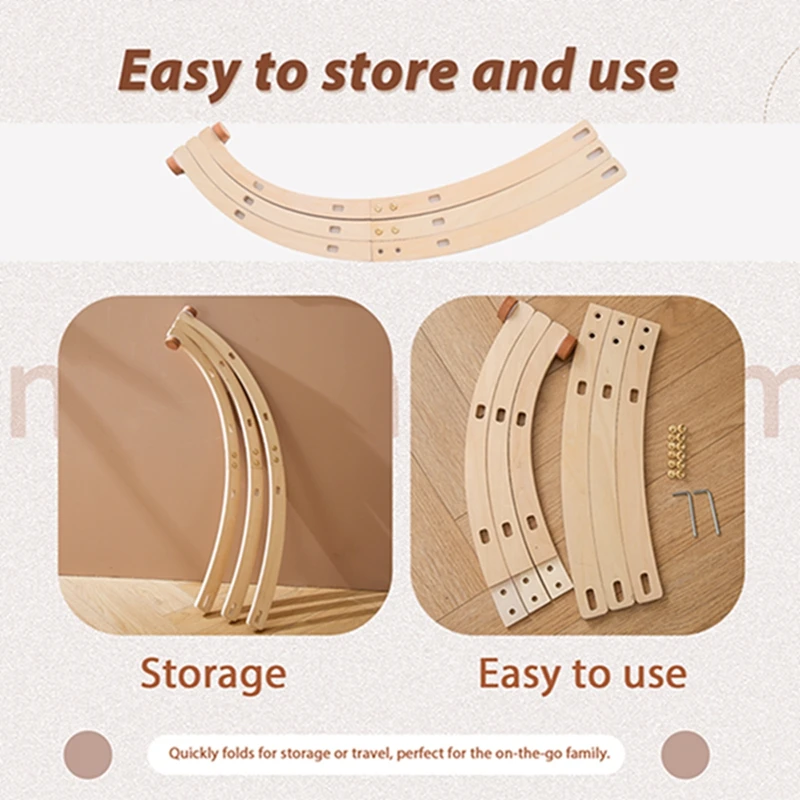 1 набор деревянных детских тренажерных залов для новорожденных - Фотография_5