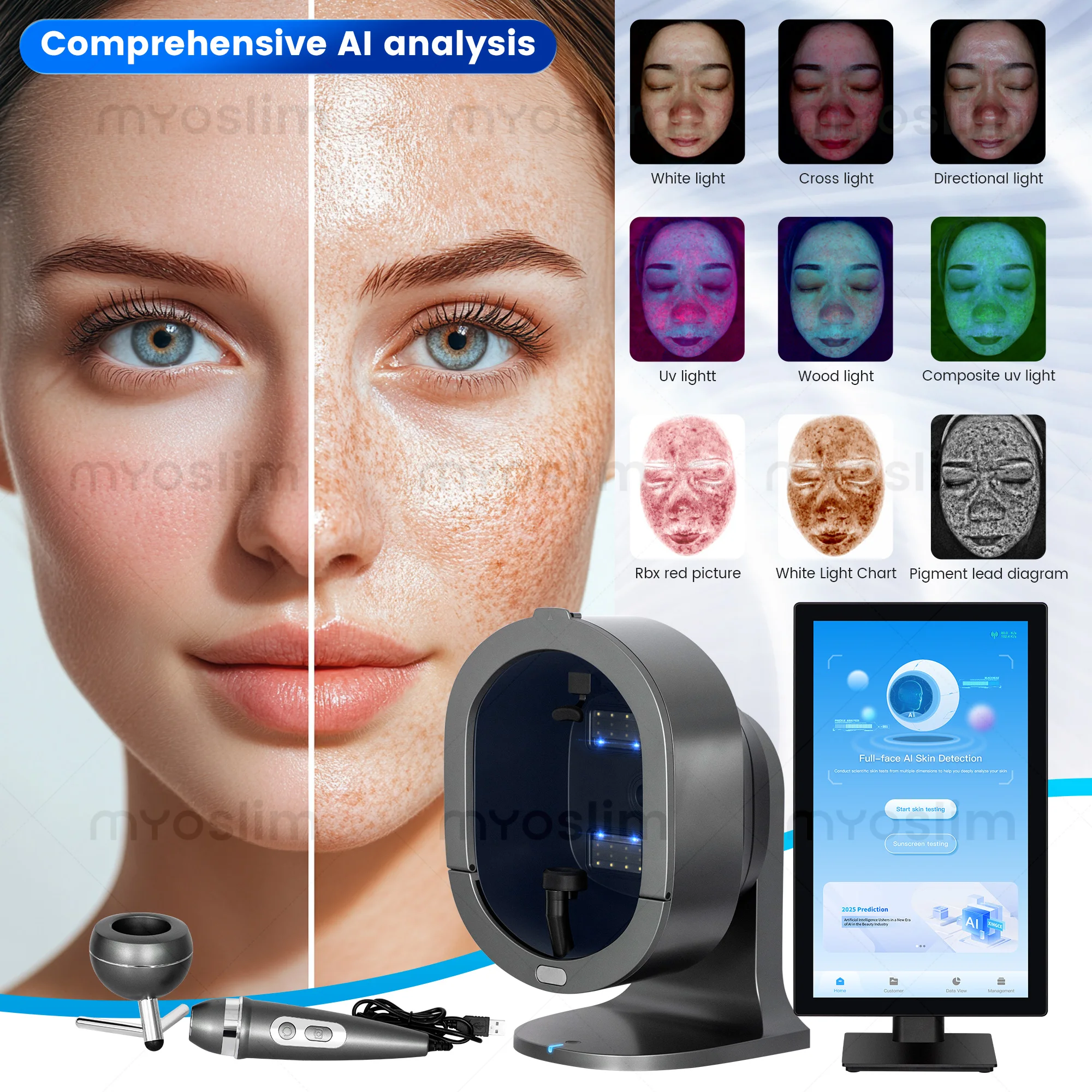 Профессиональный анализатор кожи с искусственным интеллектом - Фотография_2