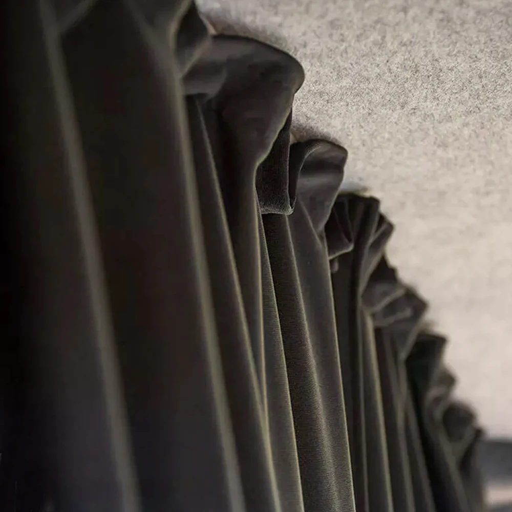 Черный непрозрачный комплект штор - Фотография_4