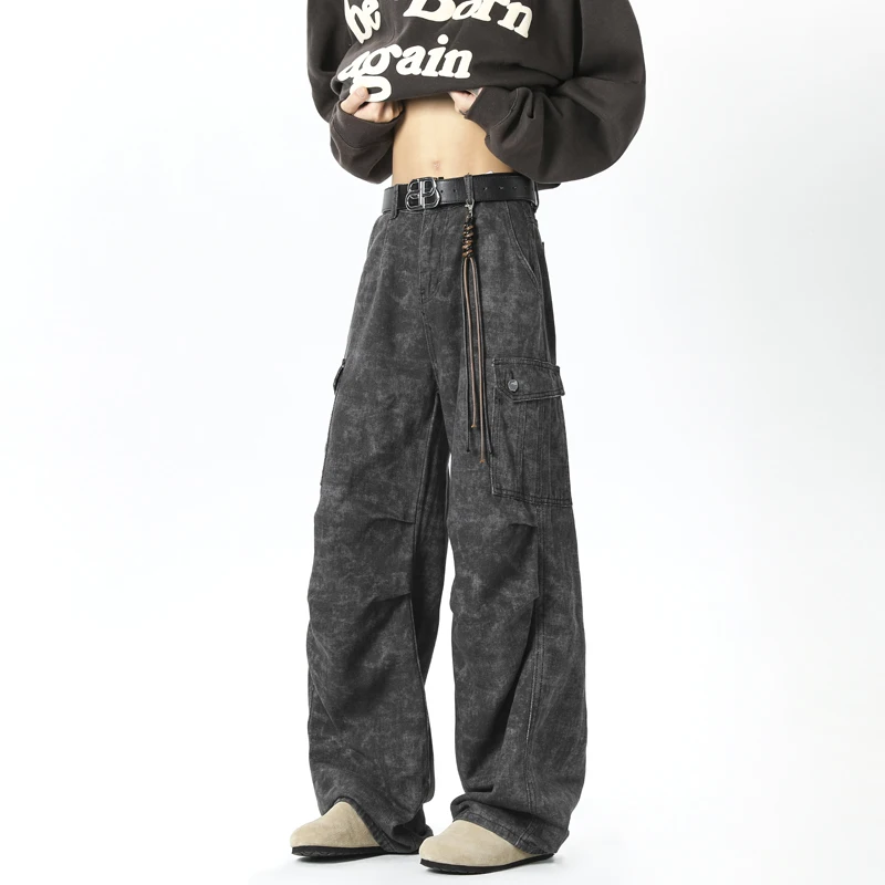 Джинсы marbling, брюки с большим