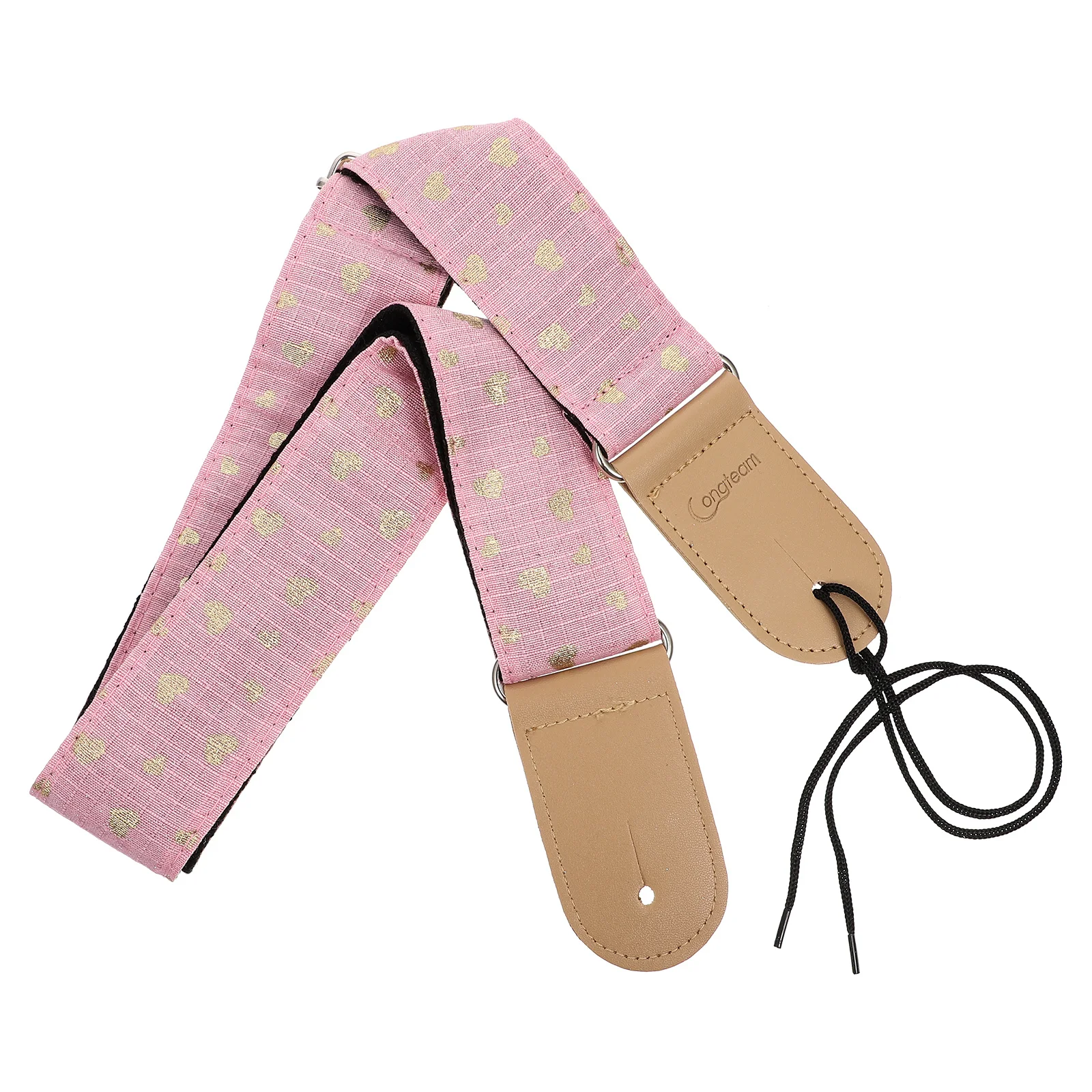 Гитарный ремень розовый легкий