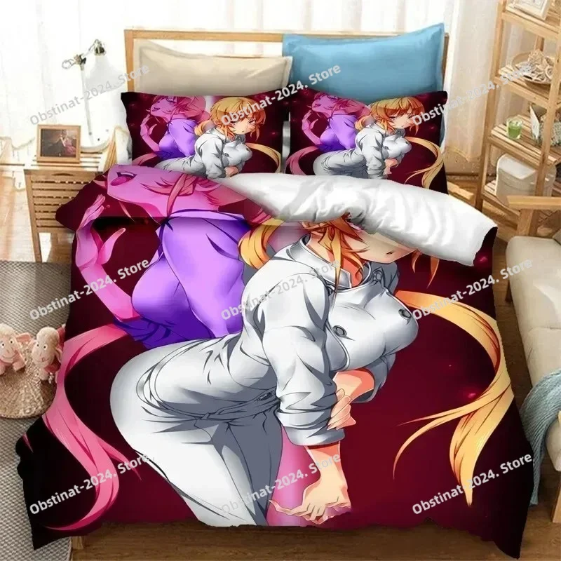 3d аниме еда войны! постельный комплект с принтом shokugeki no soma - Фотография_2