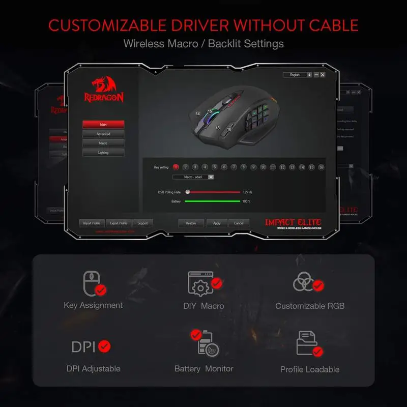 Redragon m913 gaming 16000 точек - Фотография_5