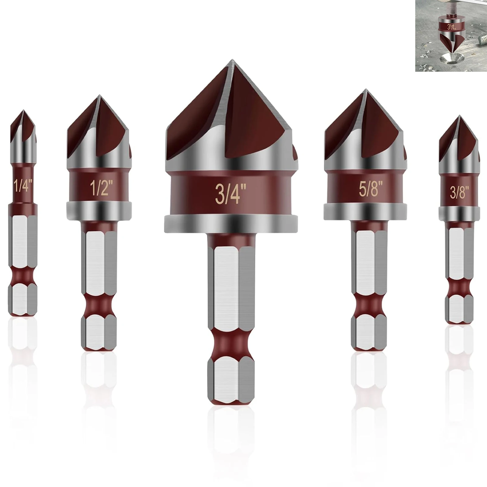 Набор для снятия фаски с пятью лезвиями