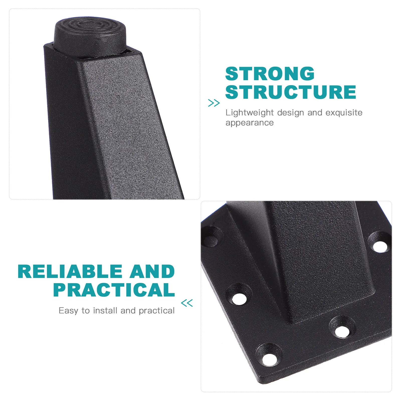 10 см песочно-черные ножки для шкафа из алюминиевого сплава - Фотография_5